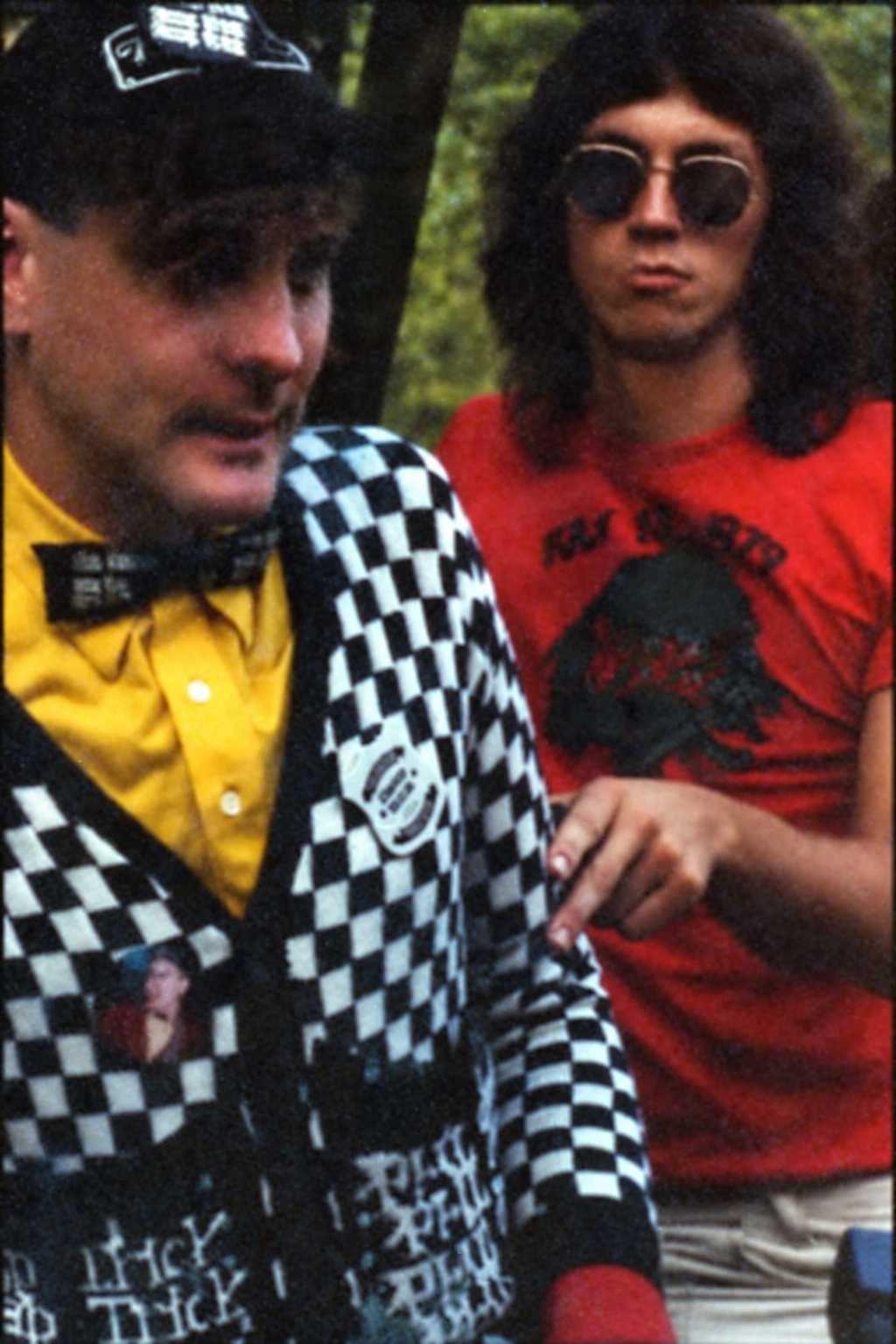 Cheap Trick’s Rick Nielsen (left) and Roadmaster’s Michael Read at Legend Valley on July 15, 1979, when their bands shared the bill with Todd Rundgren & Utopia, The Cars, and Eddie Money. Photo courtesy of Guy Davis.