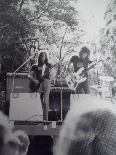 Pure Funk’s Rick Benick, left, and Toby Myers perform in Dunn Meadow at Indiana University Bloomington, circa 1975.