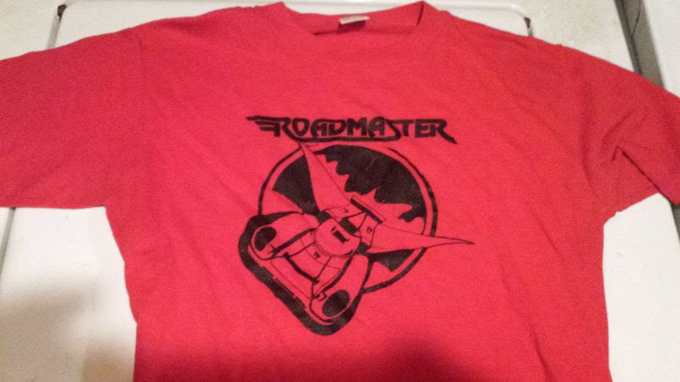 The back of a 1983 Roadmaster T-shirt features the band’s logo and winged truck design. Photo courtesy of Cris Renn.
