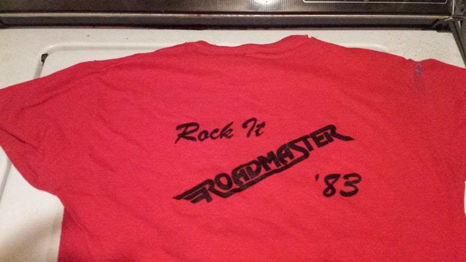 The front of a 1983 Roadmaster T-shirt displays the band’s logo and the slogan “Rock It ’83.” Photo courtesy of Cris Renn.