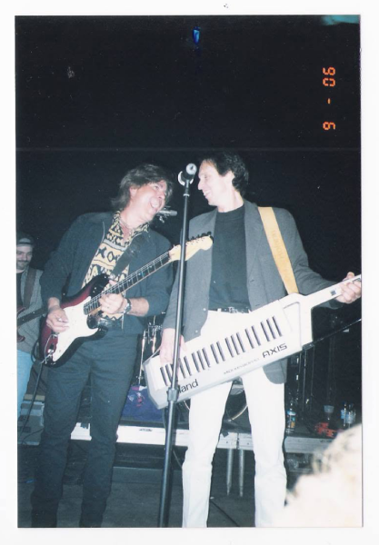 Ricky Benick and Michael Read perform together during a Roadmaster reunion show. Photo courtesy of Jim Drew.
