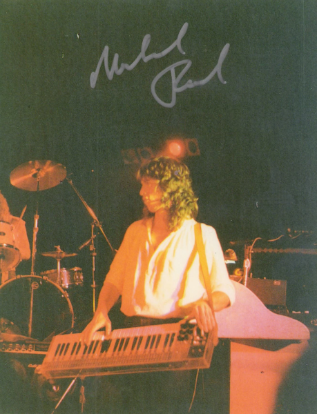 An autographed performance photo of Roadmaster keyboardist Michael Read. Photo courtesy of Jim Drew.