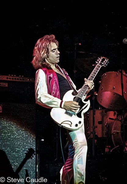 Roadmaster guitarist Rick Benick performs at Denver’s McNichols “Big Mac” Arena while opening for Blue Öyster Cult on August 1, 1979. Photo by Steve Caudle.