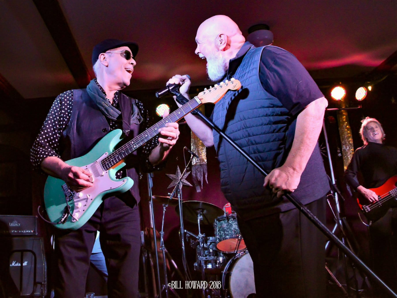 Ricky Benick, Asher Benrubi, and Toby Myers perform together during Roadmaster’s 2018 reunion. Photo by Bill Howard.