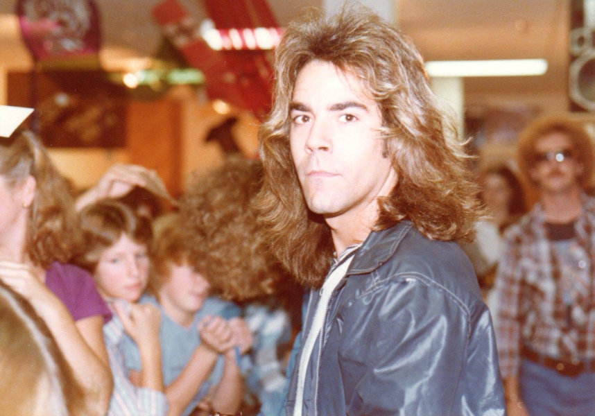Roadmaster guitarist Ricky Benick at Tony Holladay’s Third Sun Records store in Columbus, Indiana, in late 1979.