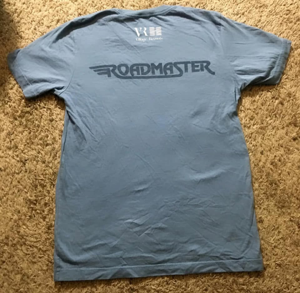 The back of a Ricky Benick tribute T-shirt features the Roadmaster and Village Records logos. Photo courtesy of John Brian.