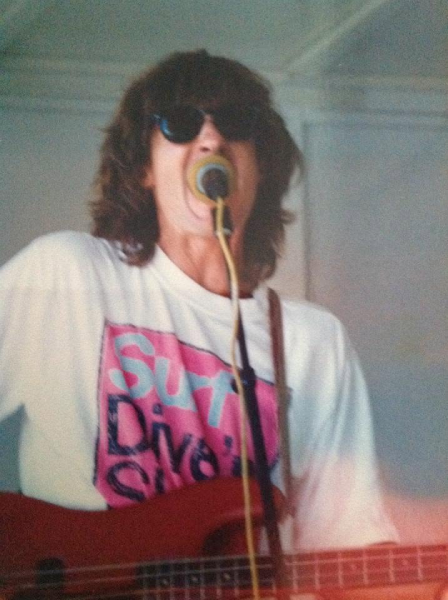 Roadmaster bassist Toby Myers performs live, circa the early 1990s. Photo courtesy of Michael Clapper.
